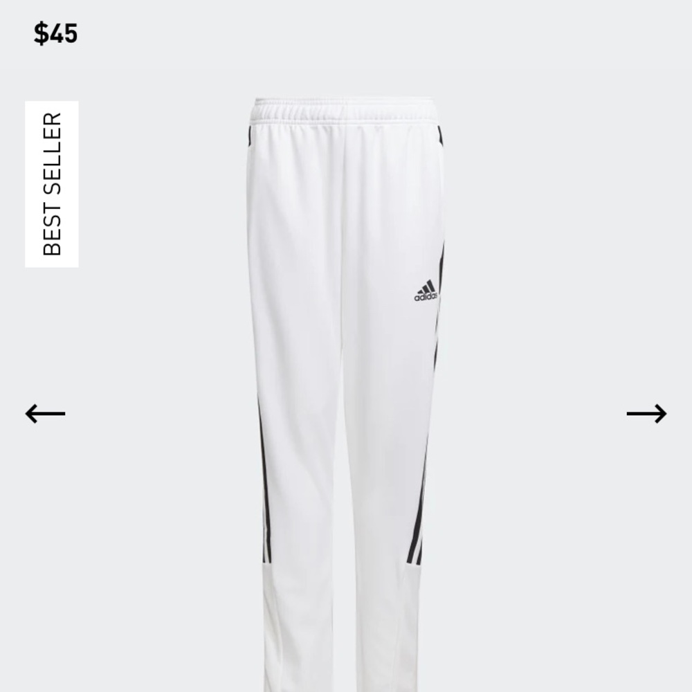 White and black adidas sweats